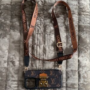 Louis Monogram Phone Case with Strap